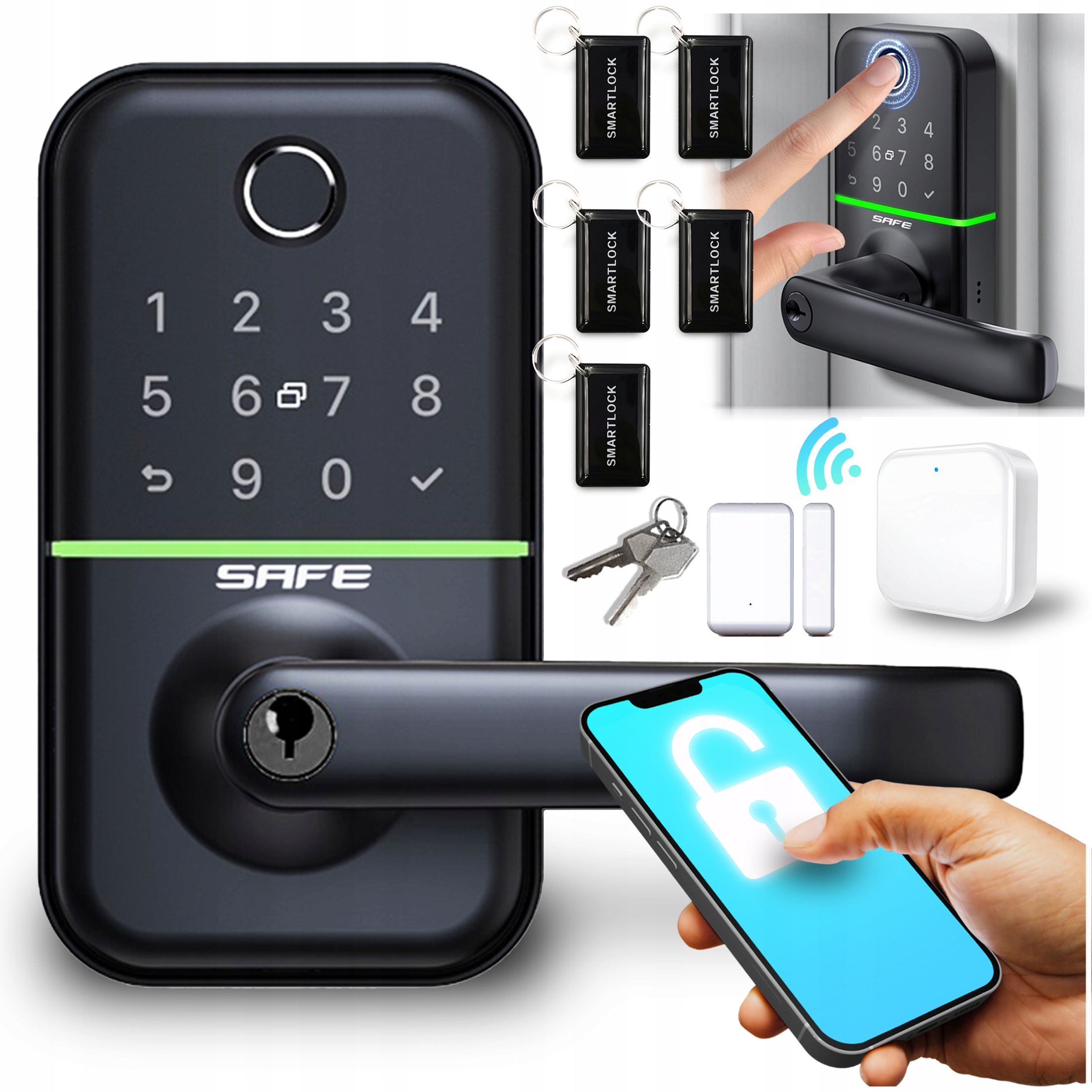 Elektronický Zámek Na Šifru Digitální Pin kód Ttlock smart App 35-65 mm G2