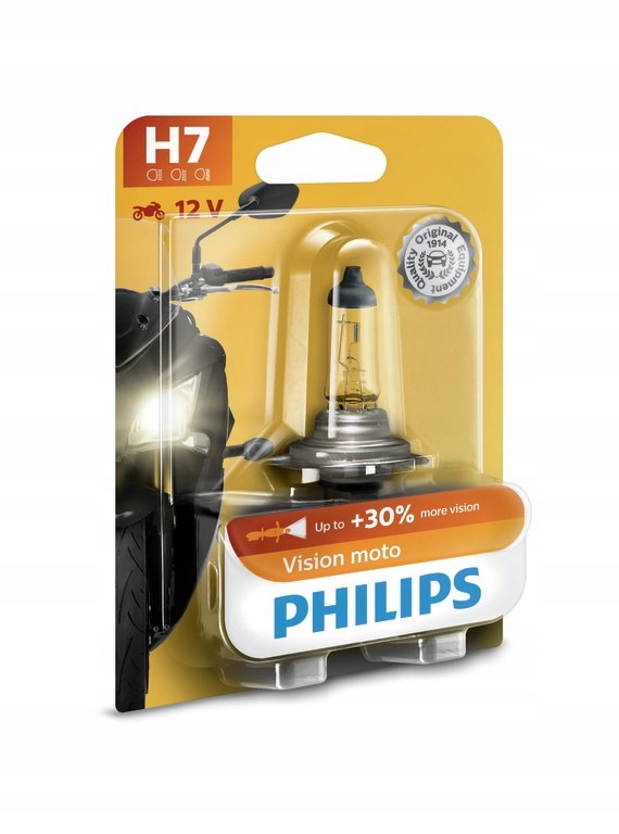 Samotná žiarovka PHILIPS H7 Vision Moto (1 kus)