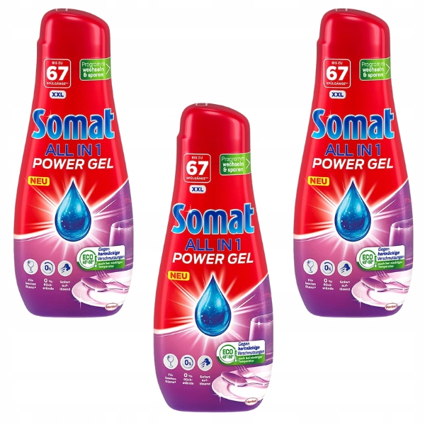 Levně 3x Somat Power Gel gel do myčky nádobí All-in-One 1072 ml