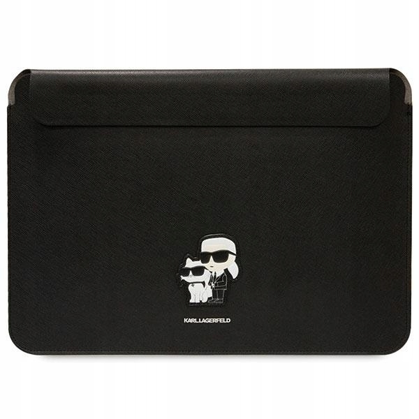 Karl Lagerfeld Sleeve KLCS14SAKCPMK 14" čierna/čierna Saffiano Karl&Choupett