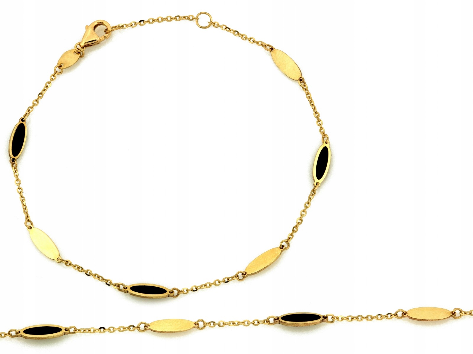 Dámský náramek ze zlata 585 s oválem, efektní, značkový