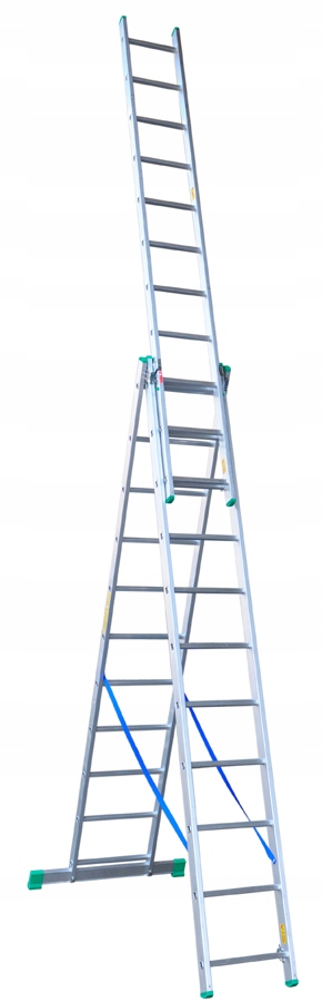 Drabina Aluminiowa 3-ELEMENTOWA 760CM 11+11+11 Szczebli
