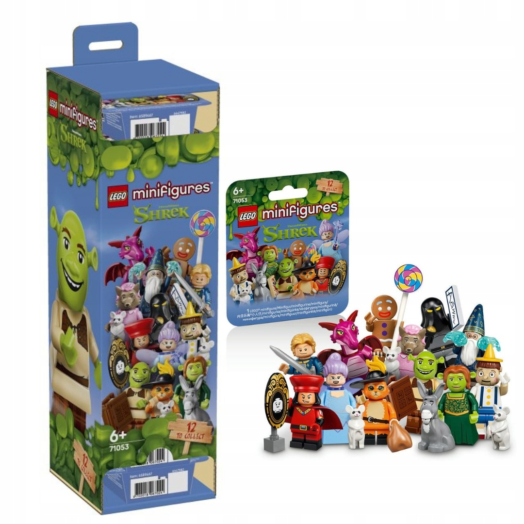 Lego Shrek 71053 Plný Box 12 Minifigurek Celá kolekce Shrek Fiona Osioł