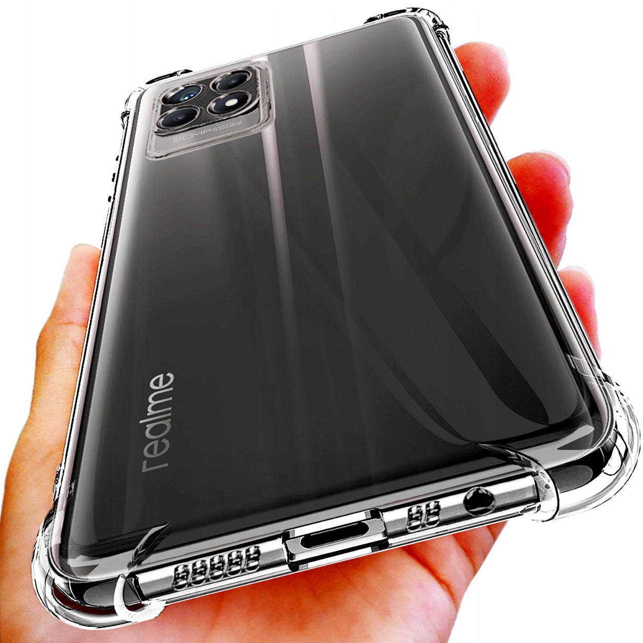 

Etui Pancerne Anti-shock 2 x Szkło do Realme 8i