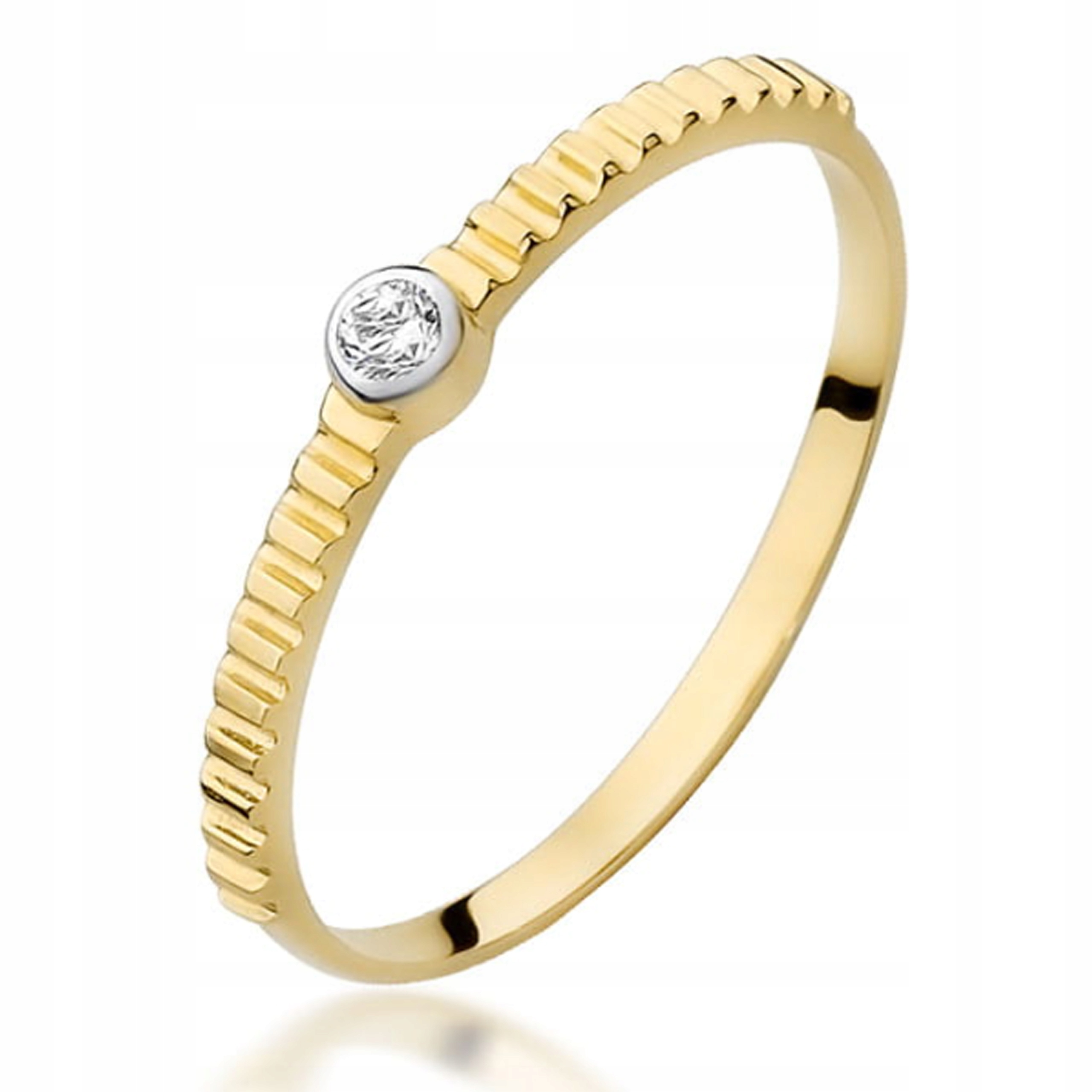 Zásnubní prstýnek ze zlata s diamantem 585 velikost 12 efektní 14k