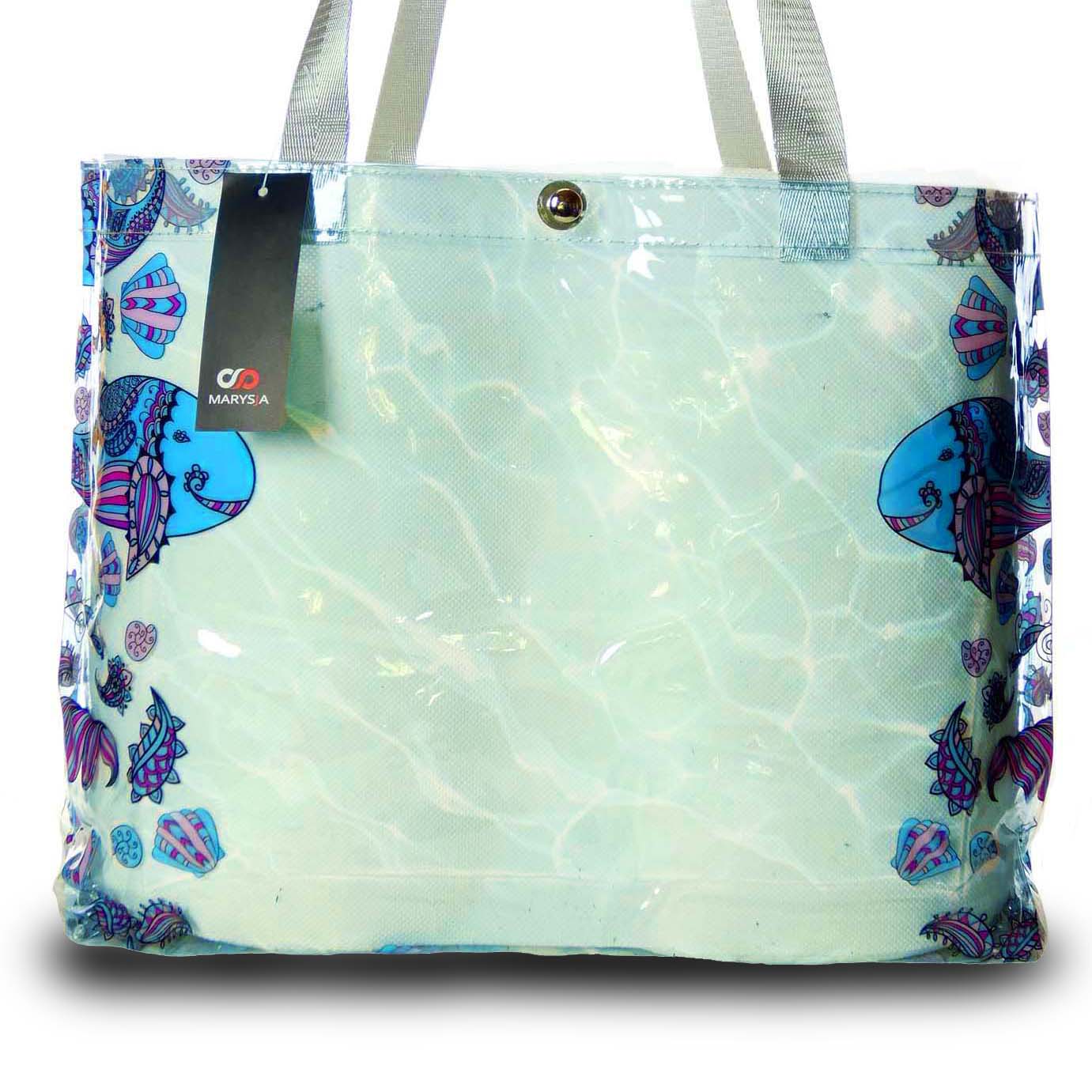 

Duża torba na ramię Przezroczysta plażowa Wieloryb