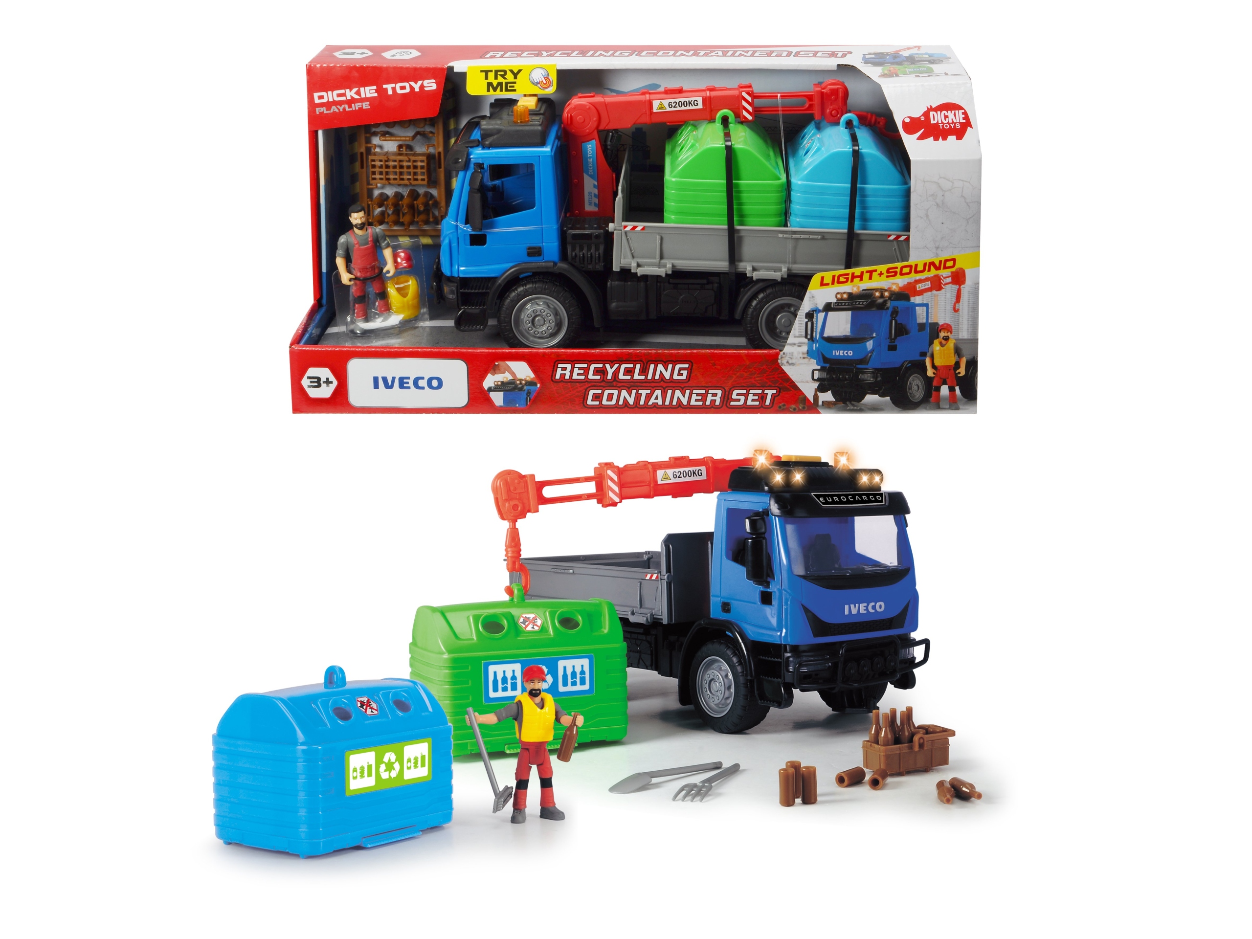 Dickie Play Life Zestaw Recyklingowy Pojazd Iveco Eurocargo 29 cm