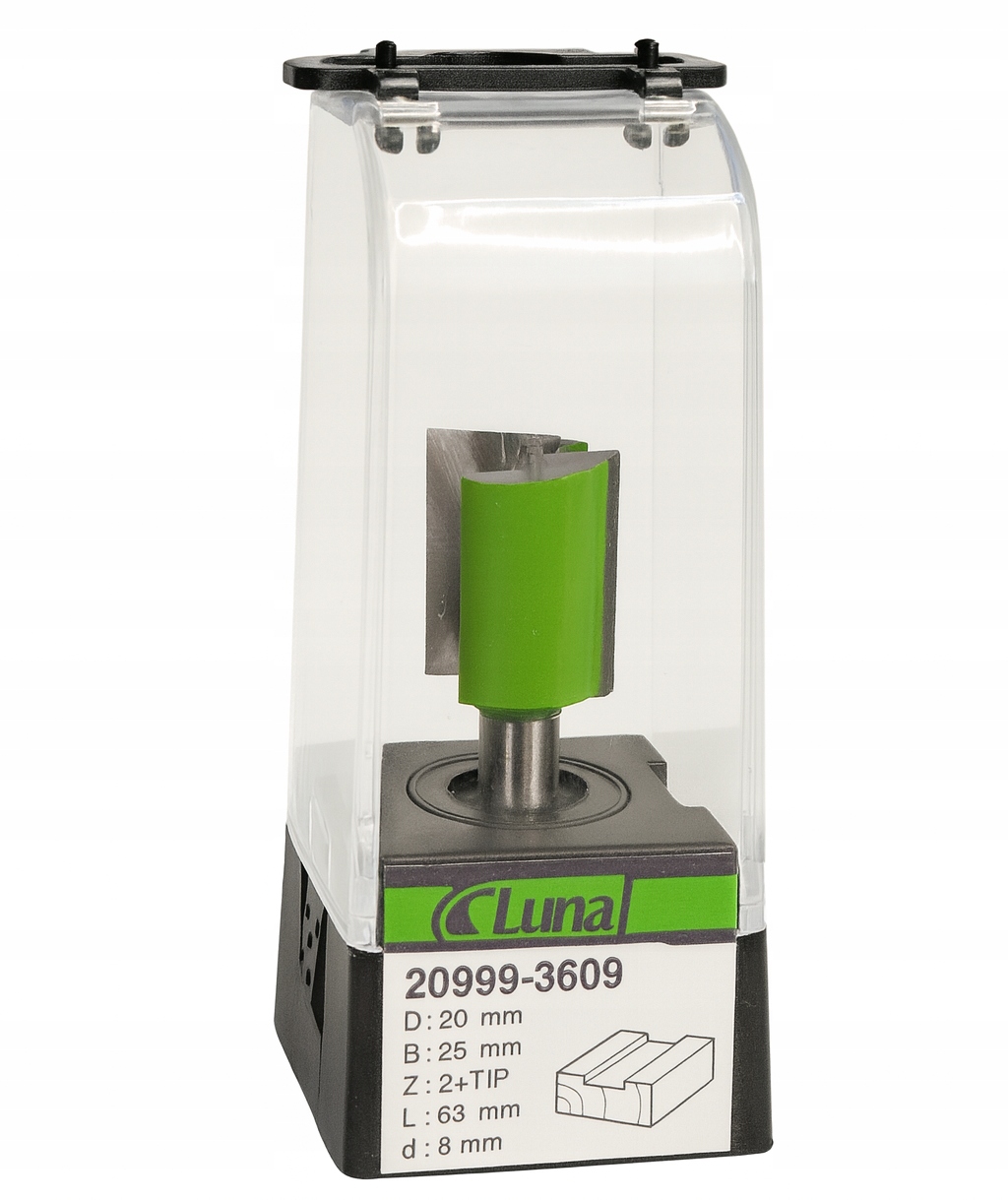 Fréza pro drážky 20 mm H25 mm délka 63 mm stopka 8 mm Luna