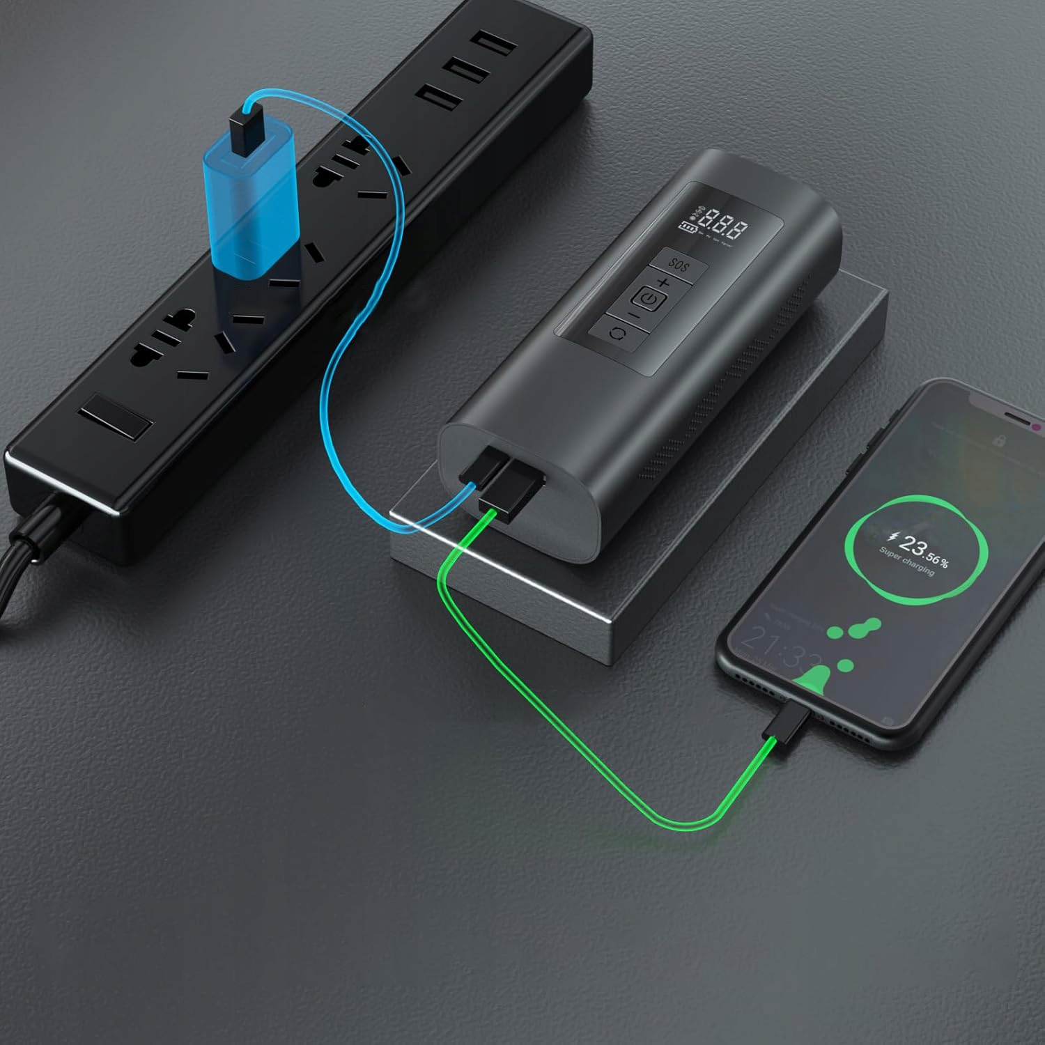 BEZPRZEWODOWA POMPKA ELEKTRYCZNA SAMOCHODOWA ROWEROWA KOMPRESOR 12V Model KP1