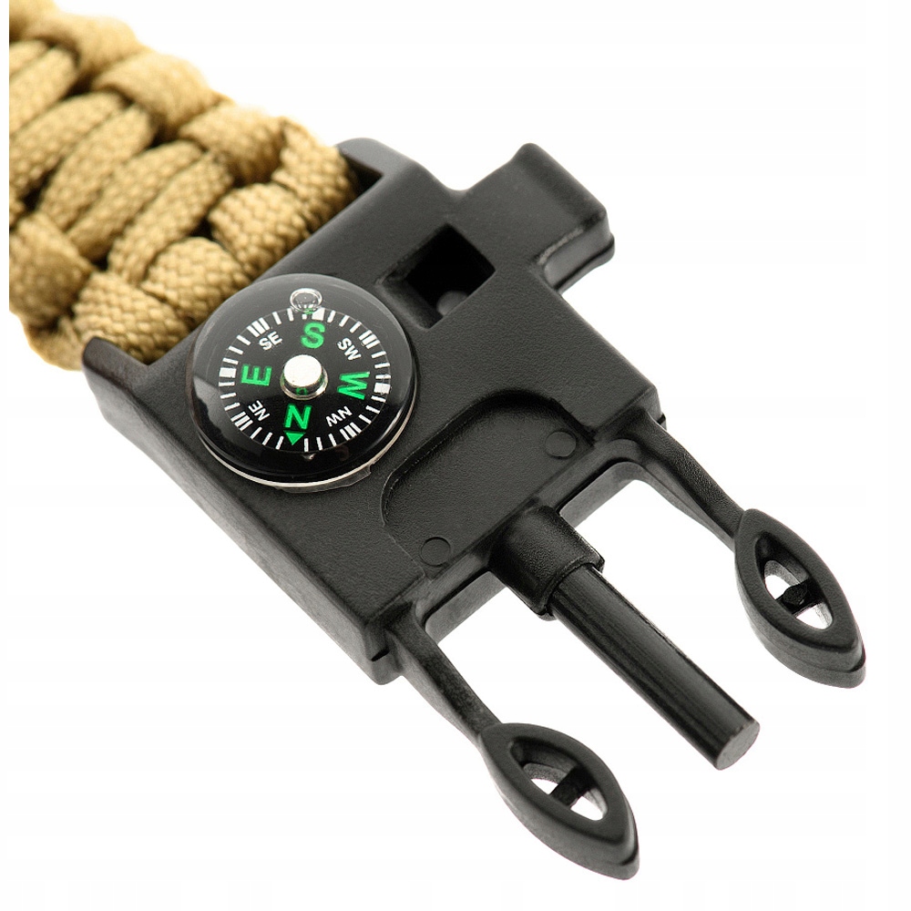 BRANSOLETKA PARACORD KRZESIWO KOMPAS GWIZDEK M-TAC TAN M EAN (GTIN) 5903886868045