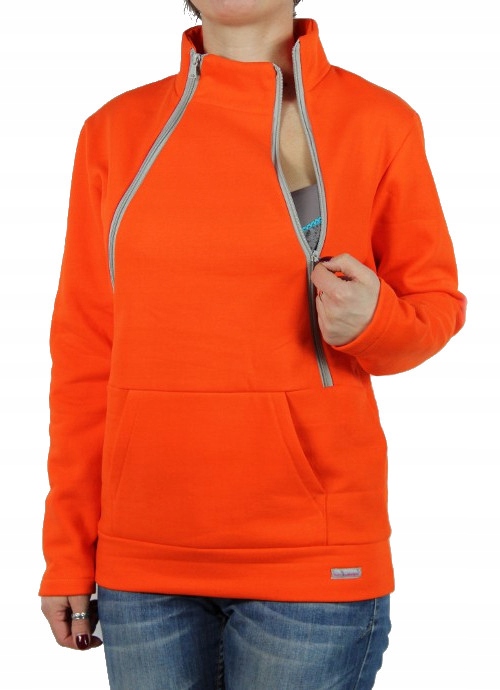 Novinka pohodlná mikina na kojení S/m oranžová