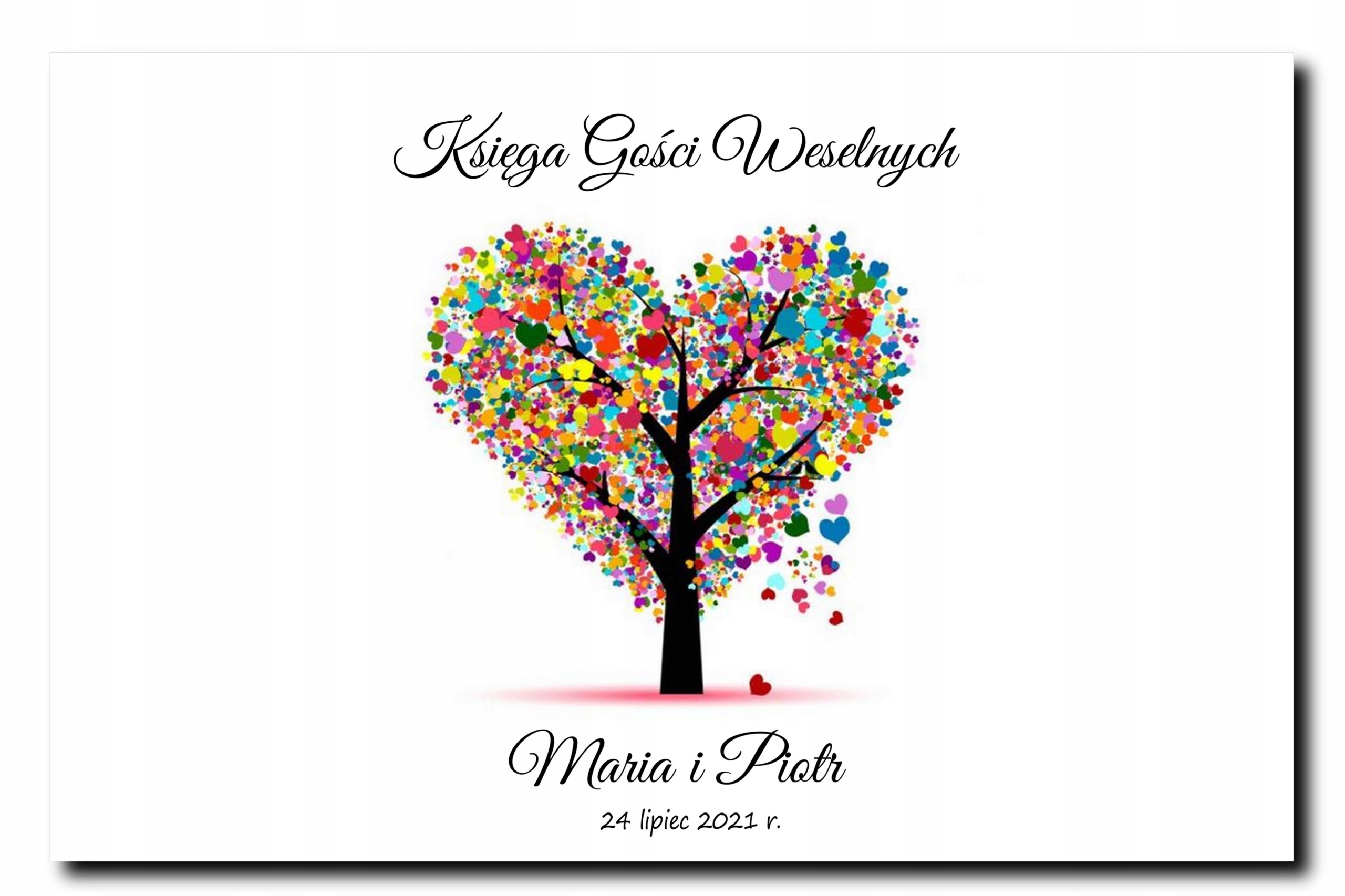 Księga gości na wesele obraz drzewo 70x100