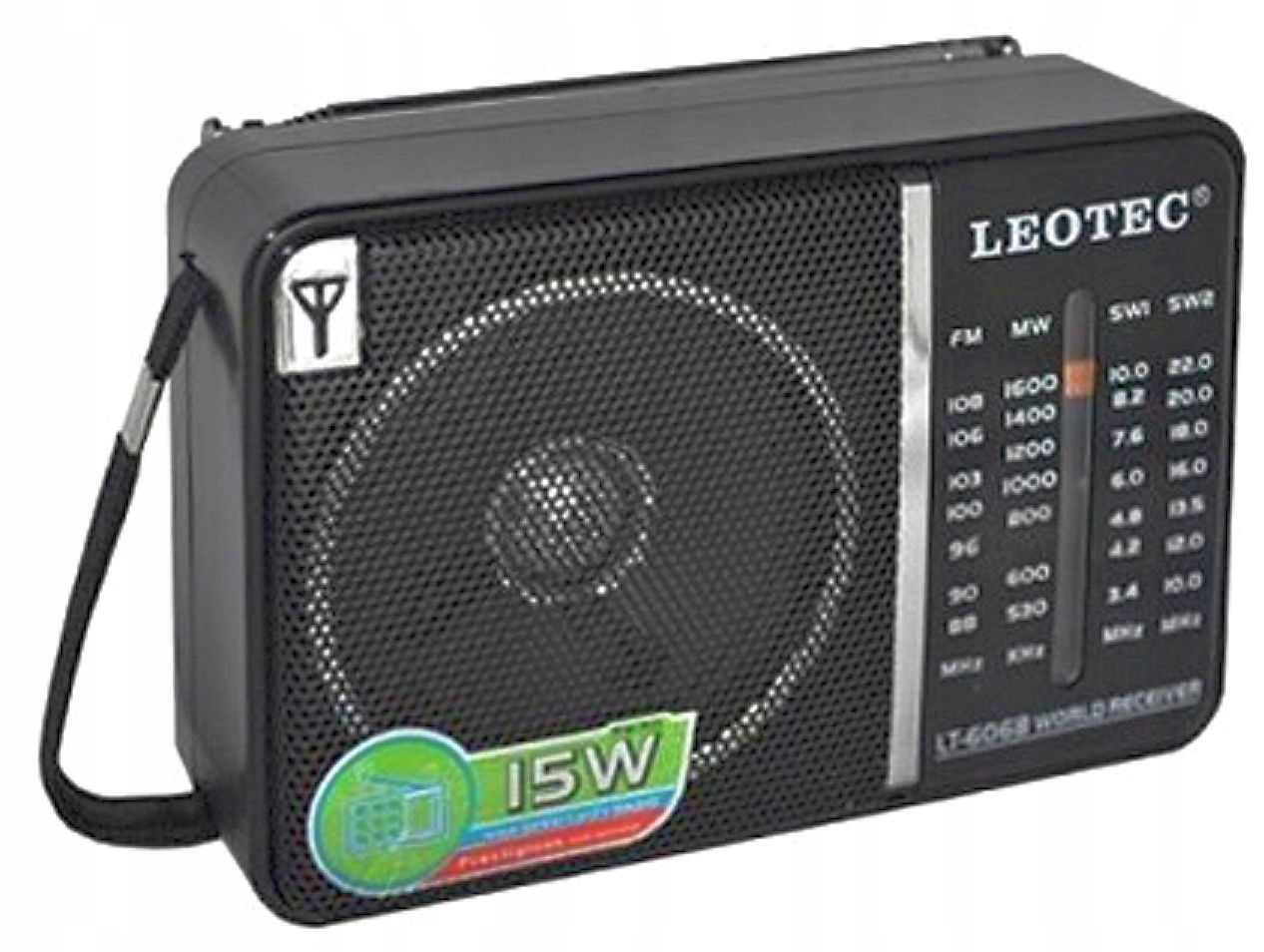Miniradio LEOTEC LT-606B 15 W czarny Model LT-606B