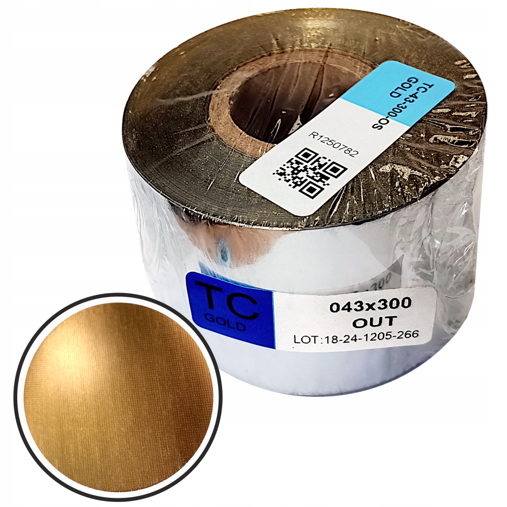 Folia Kalka Termotransferowa 43/300m Żywica Złota