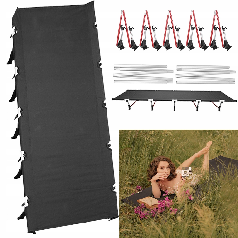Kempingové lůžko 190 * 66 * 14.5 cm, nosnost 150 kg, pro kempování, turistiku