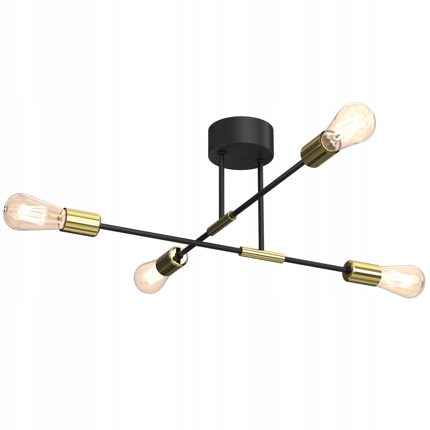 Závěsná Lampa Luminex Flame 3906 Černá Zlatá