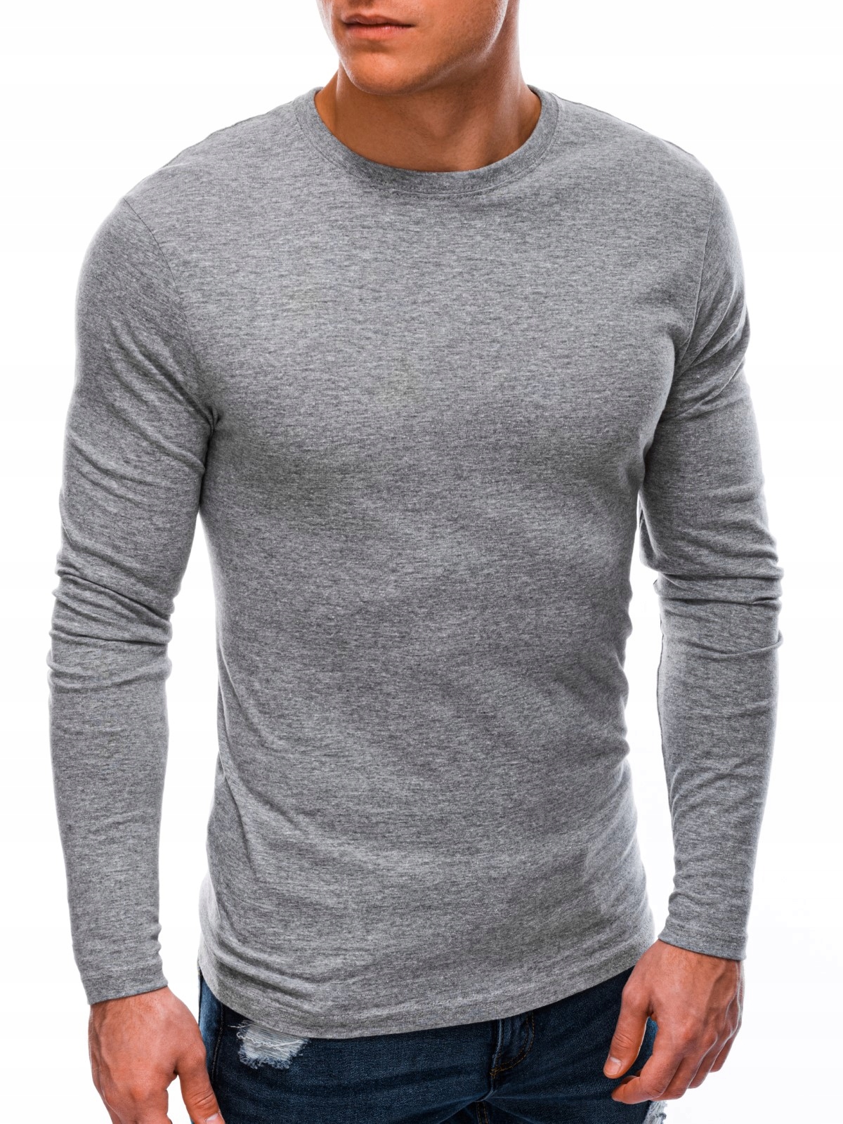 

Longsleeve męski basic bawełna 59L szary S