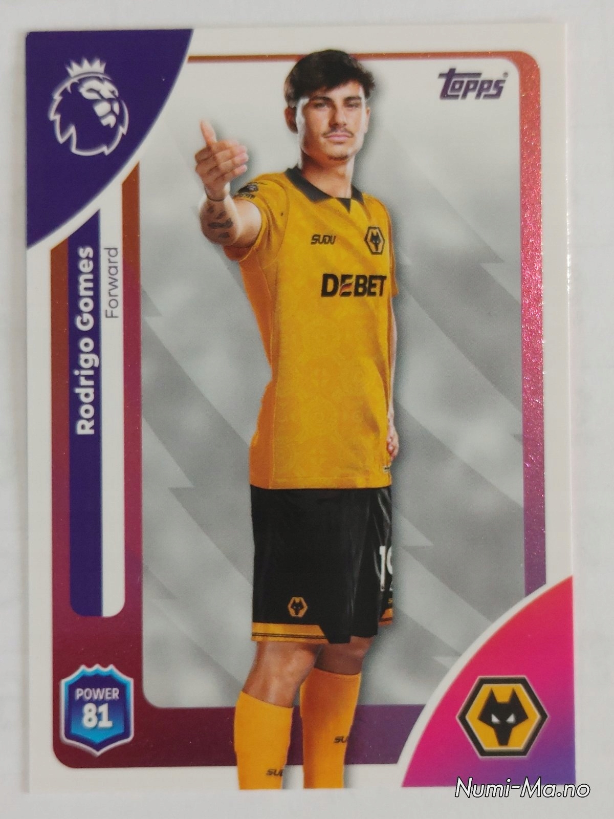 Topps Premier League 2025-2026 NR.299 Wolverhampton W. R.gomes 4734