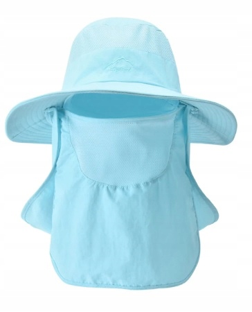 KAPELUSZ PRZECIWSŁONECZNY RYBACKI Z OSŁONĄ NA KARK Materiał dominujący skóra naturalna