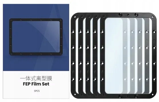 Folia Fep z ramką Anycubic Photon Mono 2/ Mono 4 200x130 mm 5szt Przejrzyst