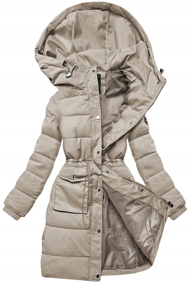 Dámská Zimní Parka Bunda CAN865 Béžová XL (42)