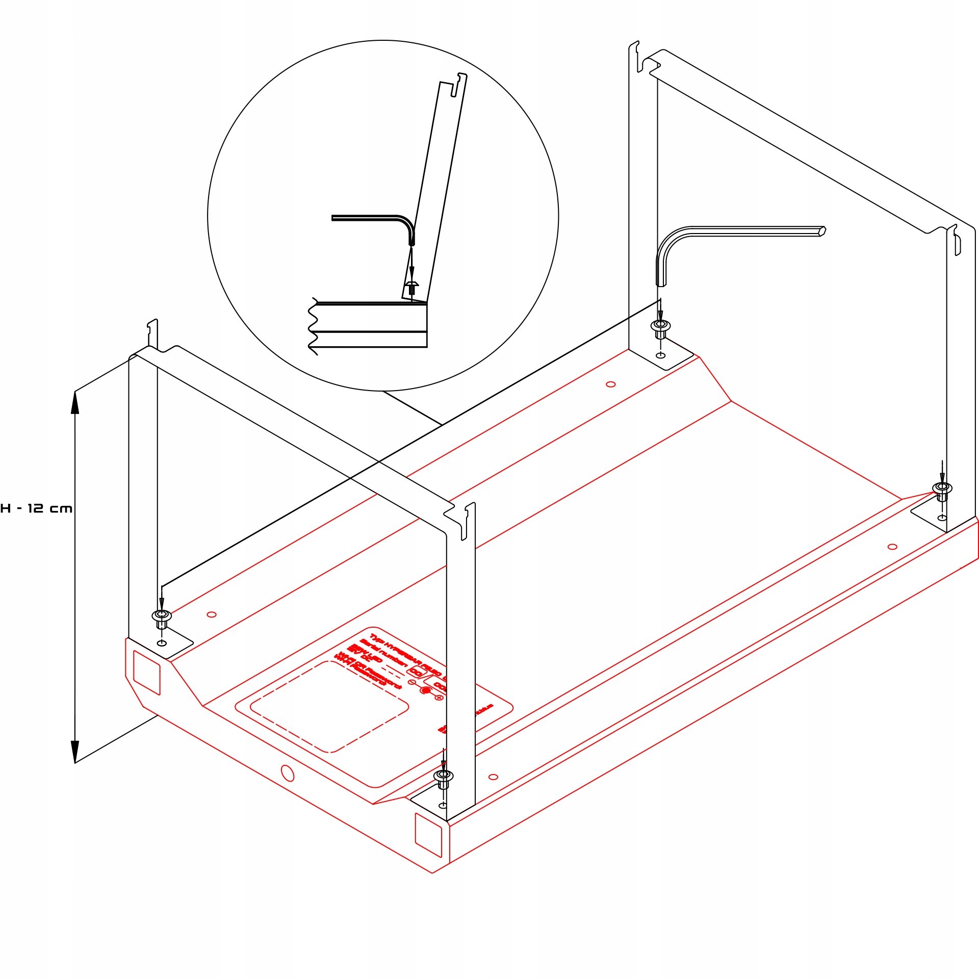 Levně Skylight Hyperbar Neregulovatelný okrajový držák