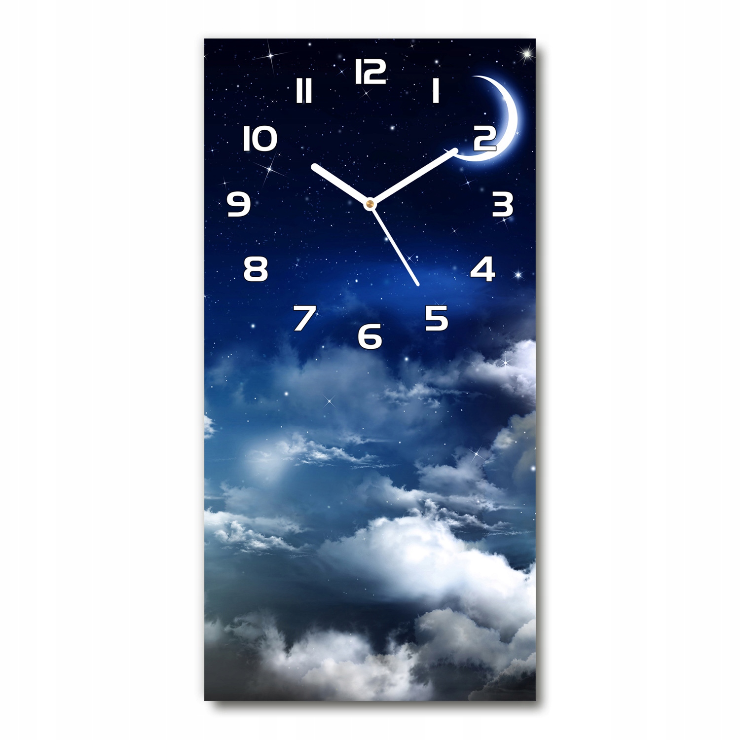 

Szklany zegar na ścianę Gwieździste niebo 30x60cm