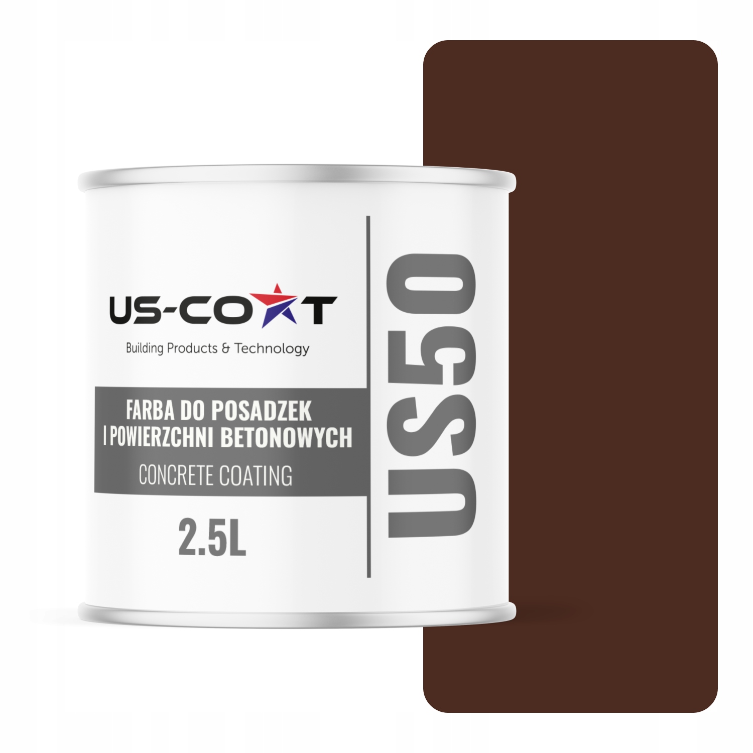 Farba na betón Garážová podlaha odolná voči chémii Hnedá Ral8016 2,5L