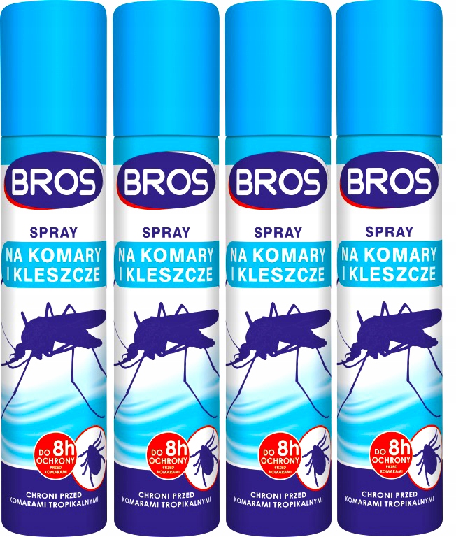 

4x Spray na komary i kleszcze Bros Do 8H Ochrony