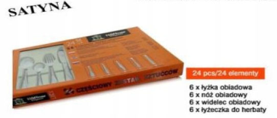 Komplet sztućców Hoffner HF-7330S 24 elementy sztućce na 6 osób grube Kod producenta HF-8560