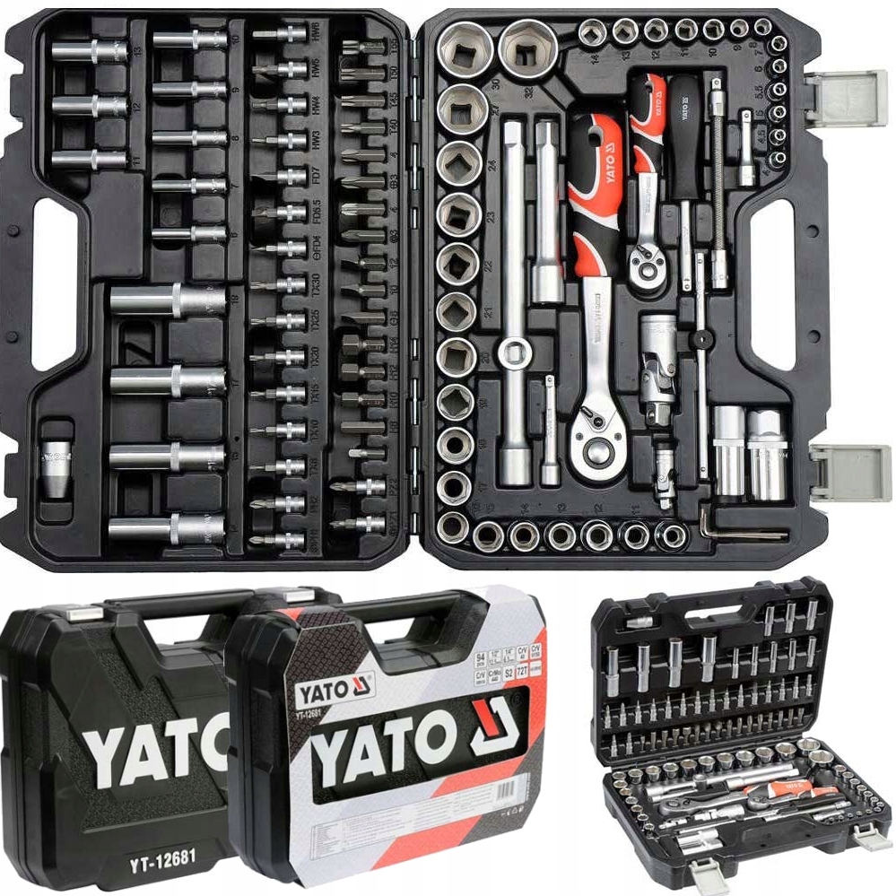 Yato Zestaw Klucze Nasadowe Bity 1/2" 1/4" Torx 94el.