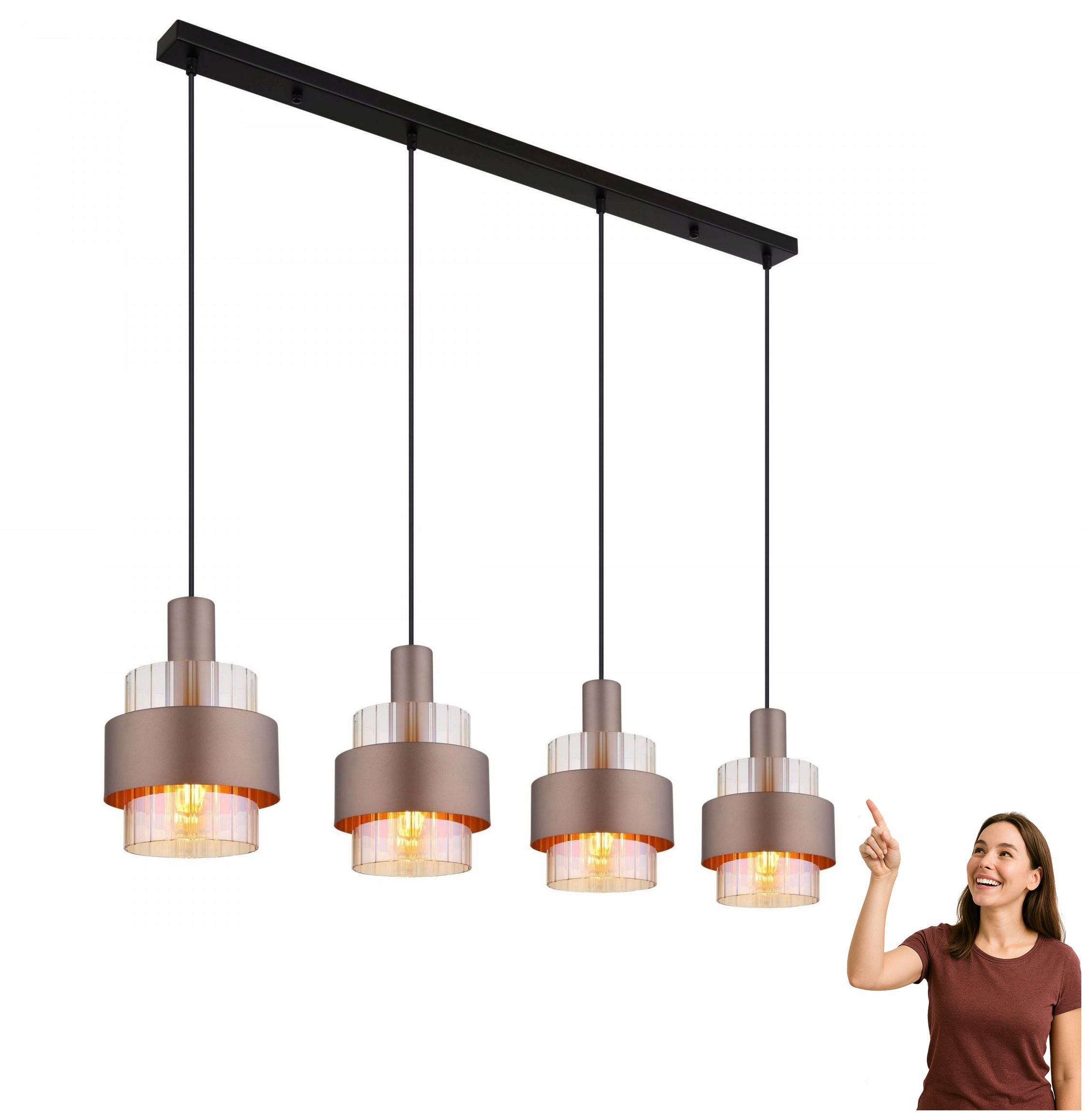 Závesná lampa Milley 15560-4HA Globo