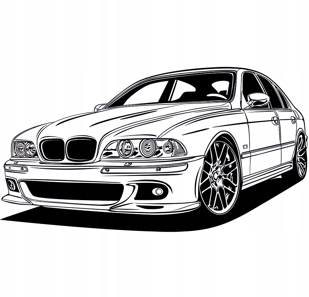 

Naklejka na ścianę Samochód Bmw E39 94x175 cm