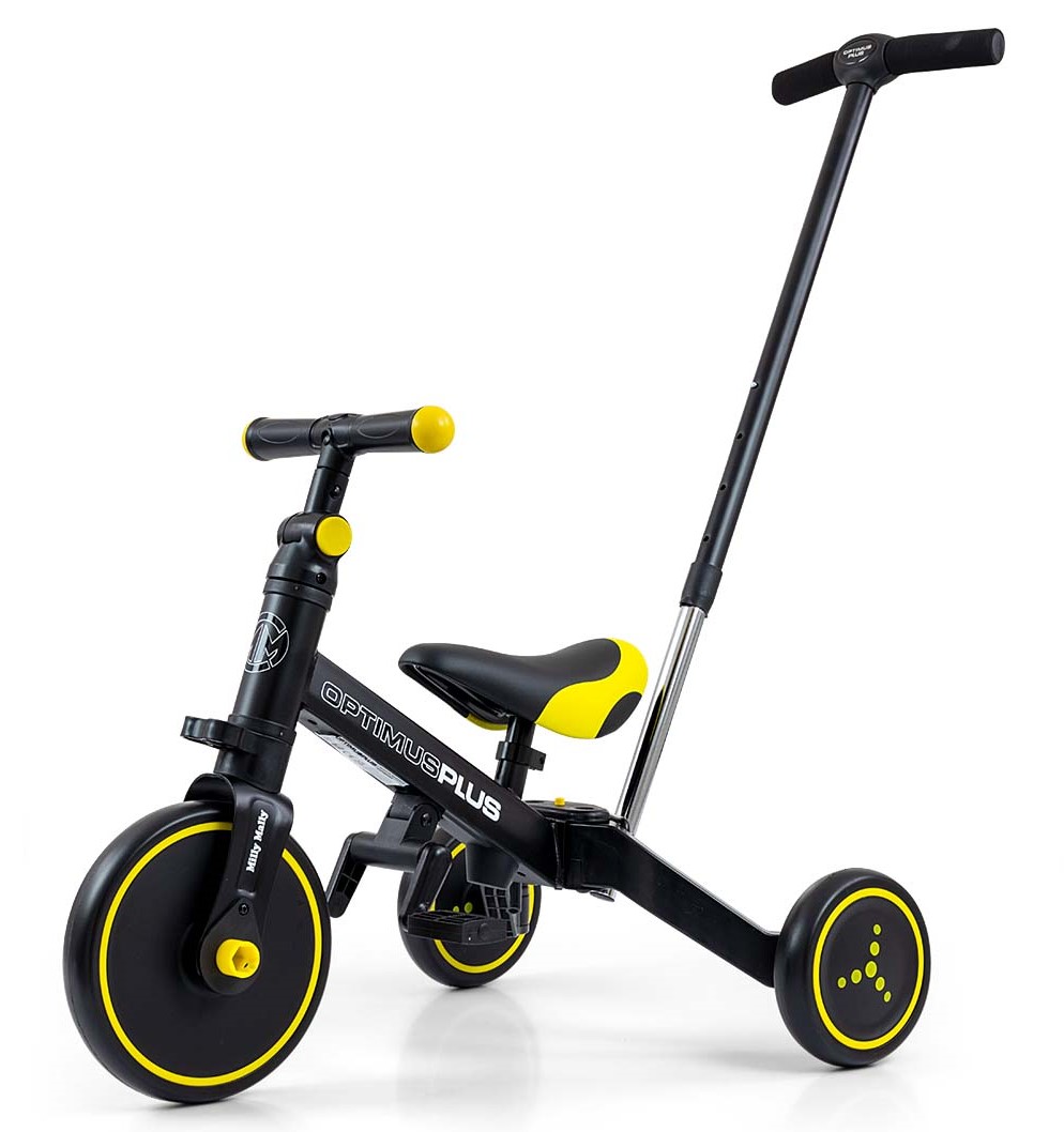 Rowerek trójkołowy 4w1 Optimus Plus black 5308 Milly Mally