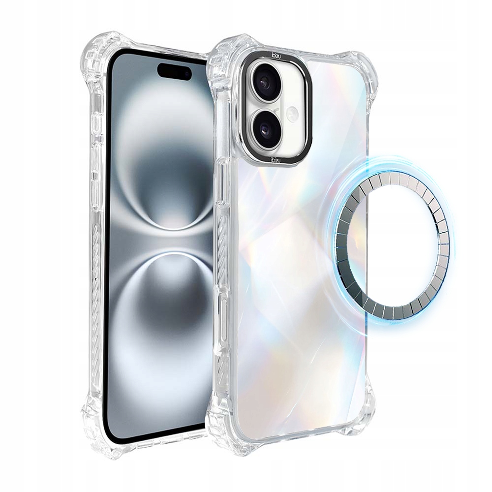 Pouzdro pro iPhone 16 Plus Ibizu DropGuard Ultra s MagSafe a opálovým diamantem