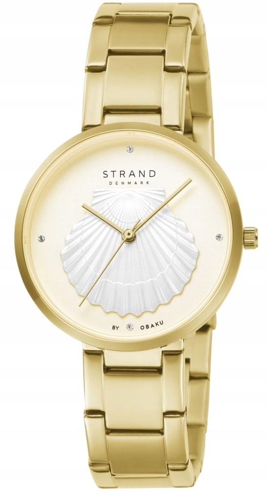 Nové Originální dámské hodinky Strand by Obaku S700LHGGSG-DOT zlaté, krabička
