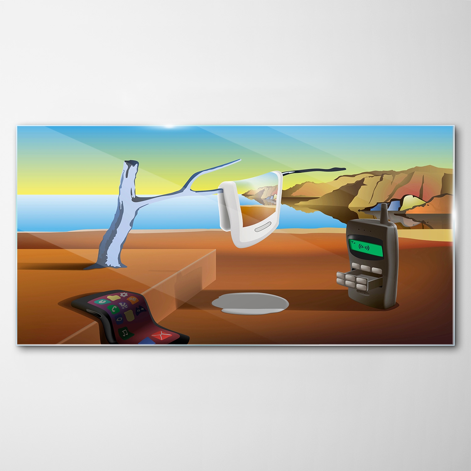 Tvrdený sklenený obraz Krajina buniek 100x50