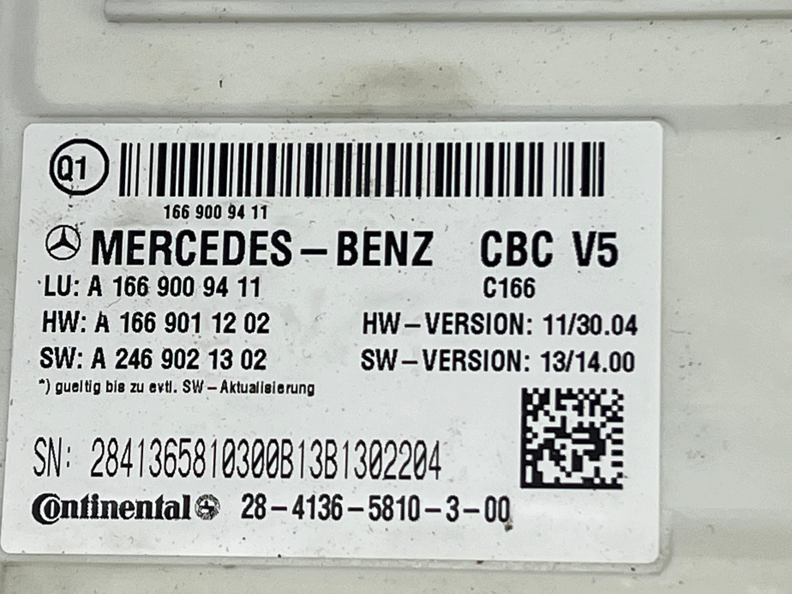 MERCEDES GL ML W166 X166 12- control unit comfort control unit SAM A1669009411