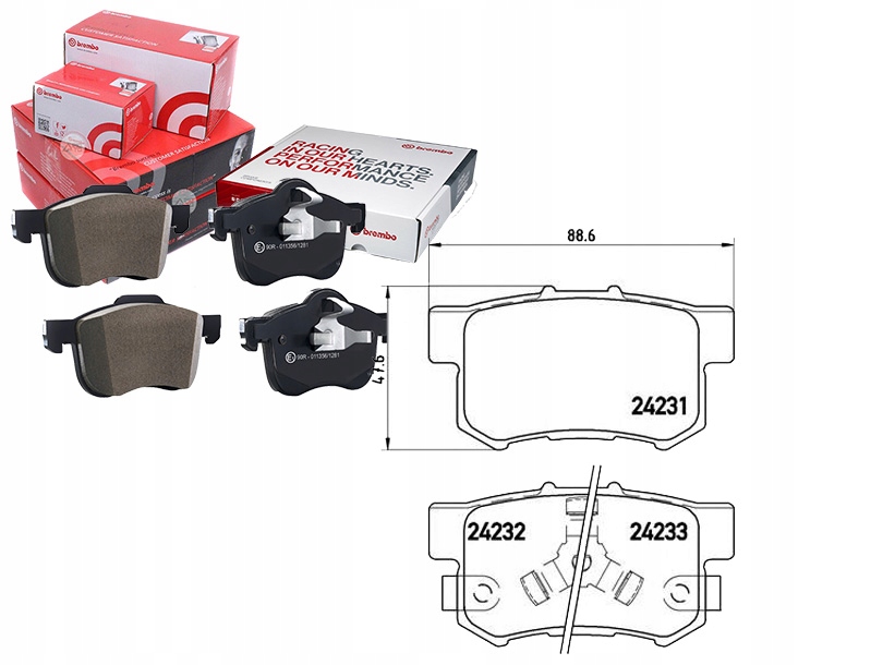 Brzdové Destičky Honda Cr-v 04-06 Zadní Brembo