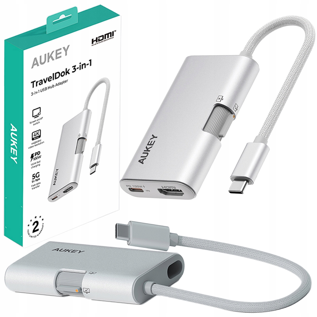 Hub UH-CUH01 TravelDok 3v1 rozbočovač Usb-c Usb-a 100W Hdmi 4K 5 Gb/s