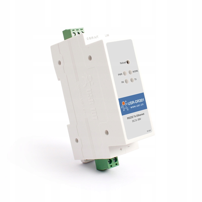 USR-DR301 media konwerter RS232 na LAN DIN-rail