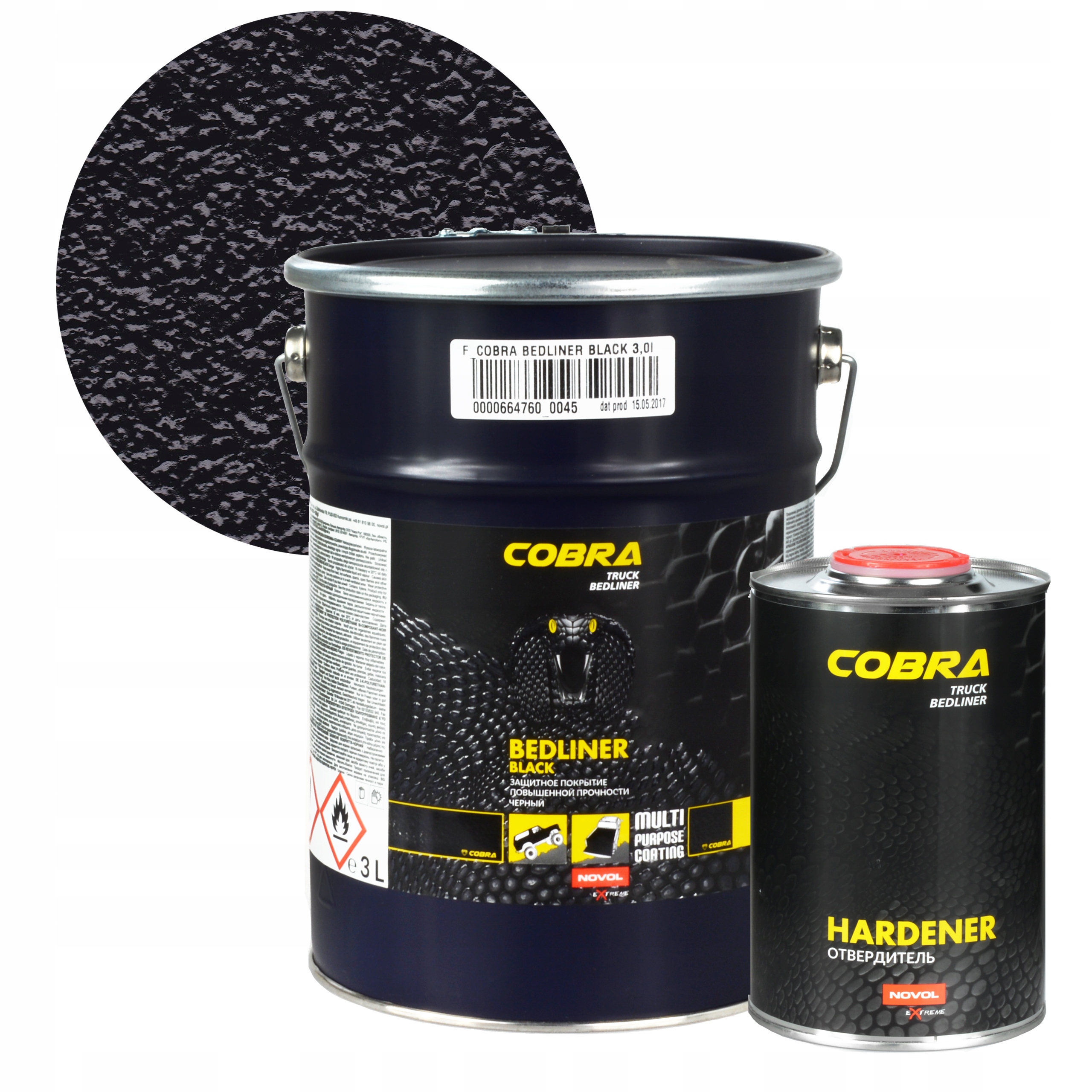 Novol Cobra Truck Bedliner Čierny 3L