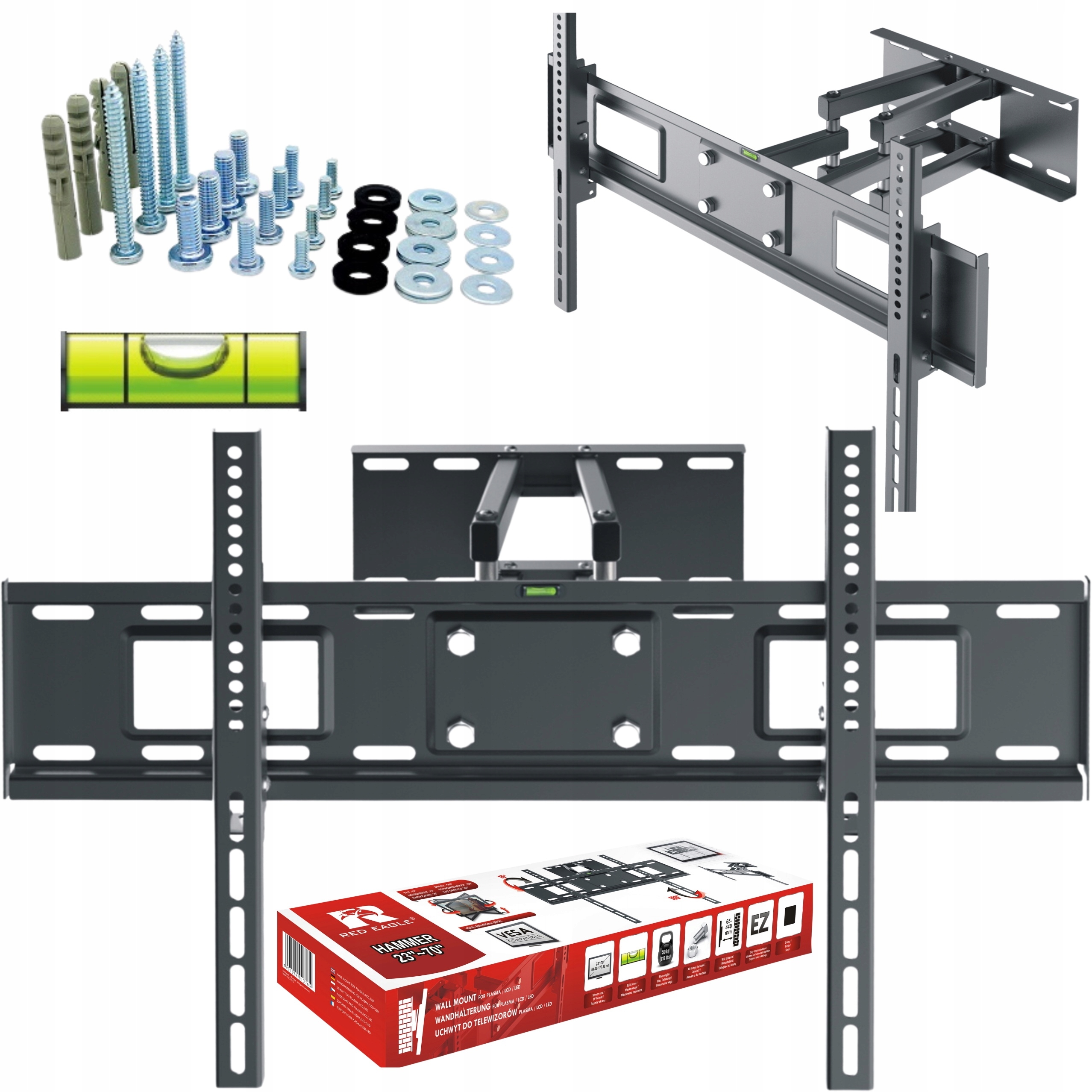 Nástěnný držák na Tv Red Eagle Hammer 23"-70" Otočný