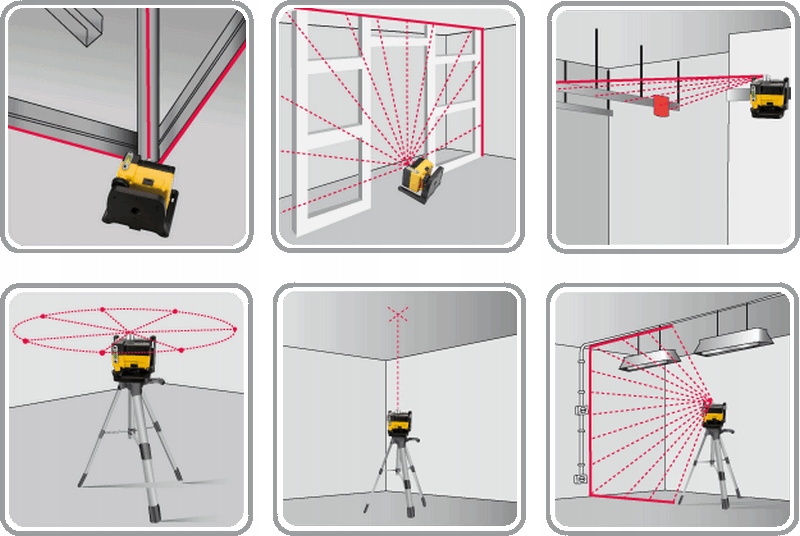 Poziomnica laserowa obrotowa, statyw TOPEX 29C908 Liczba libelek 3
