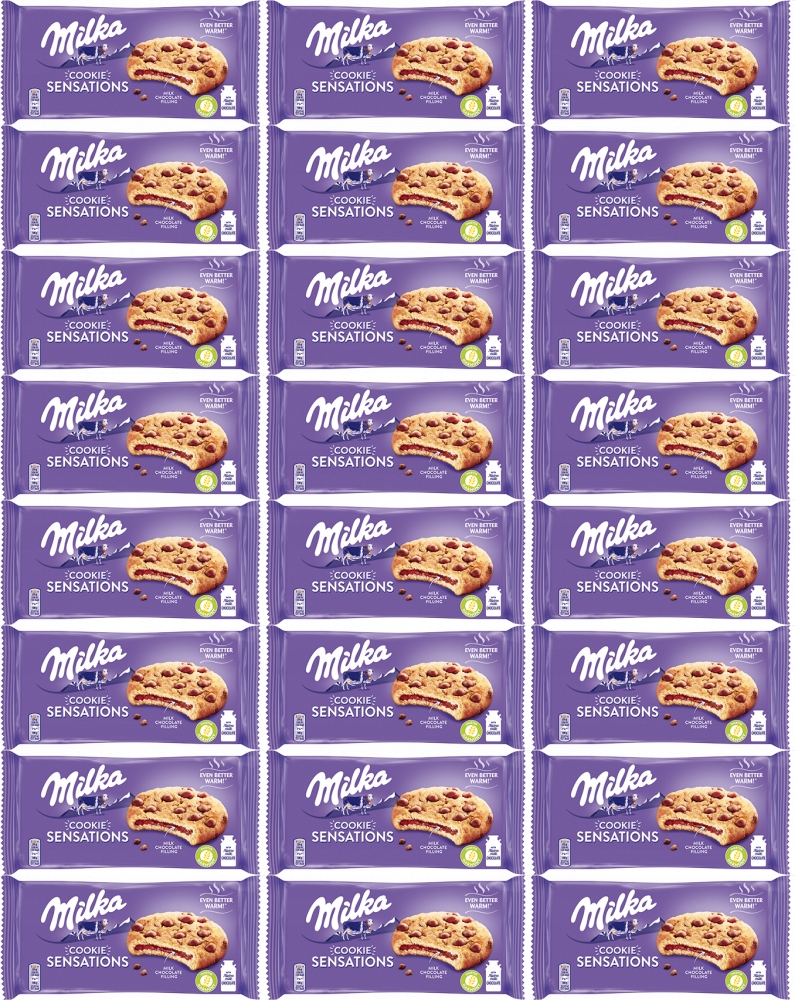 Ciastka Milka Sensations z nadzieniem kakaowym kawałkami czekolady 156g x24