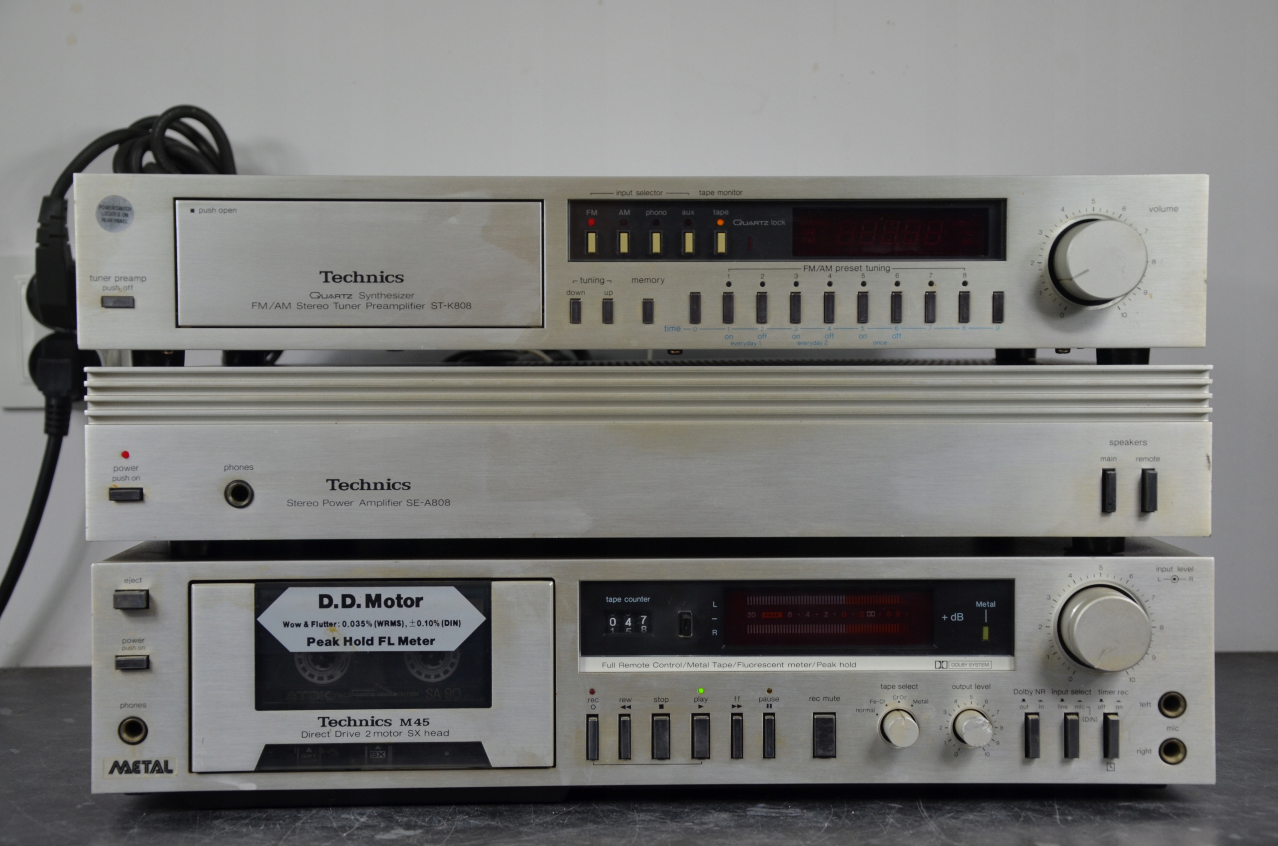Technics SE-A808 ST-K808セット高音質オーディオの名機
