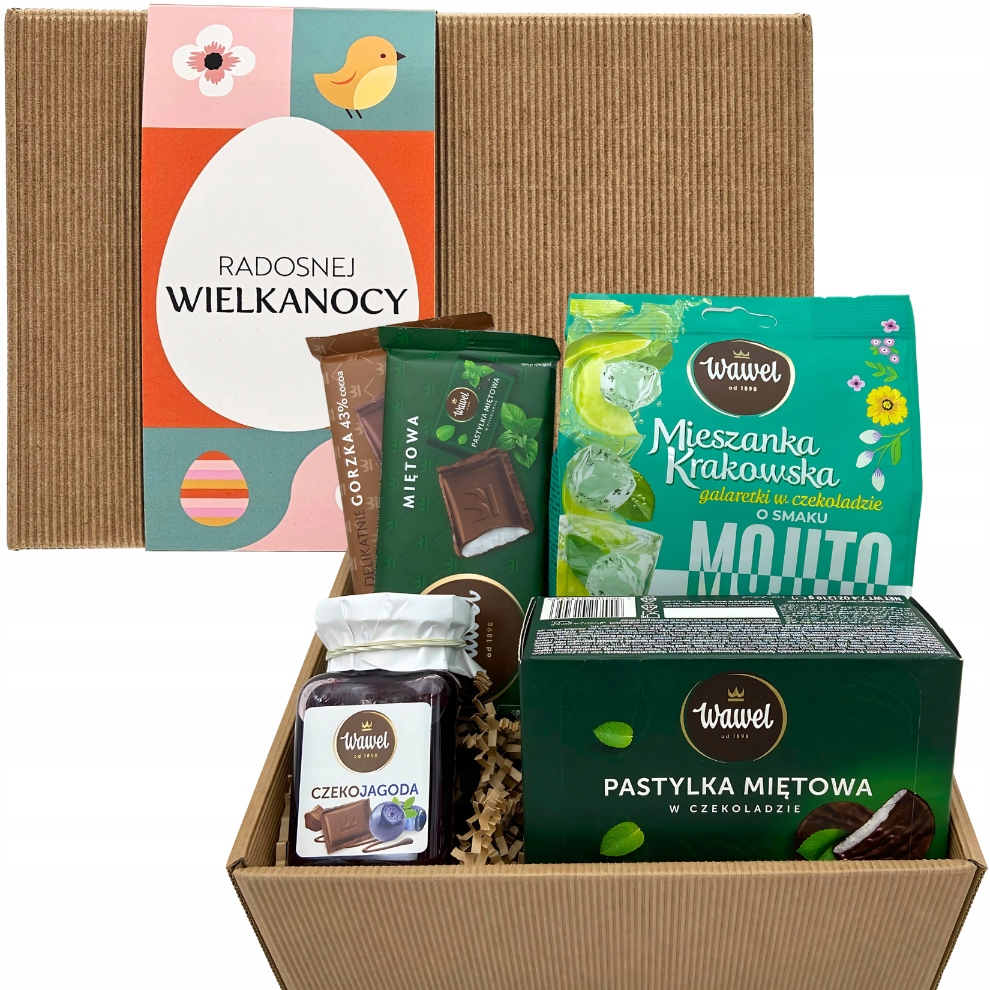 Słodycze na Wielkanoc Wielkanocny Czekolada Galaretki Wawel