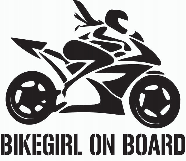 

Naklejka na auto Bikegirl On Board 12cm
