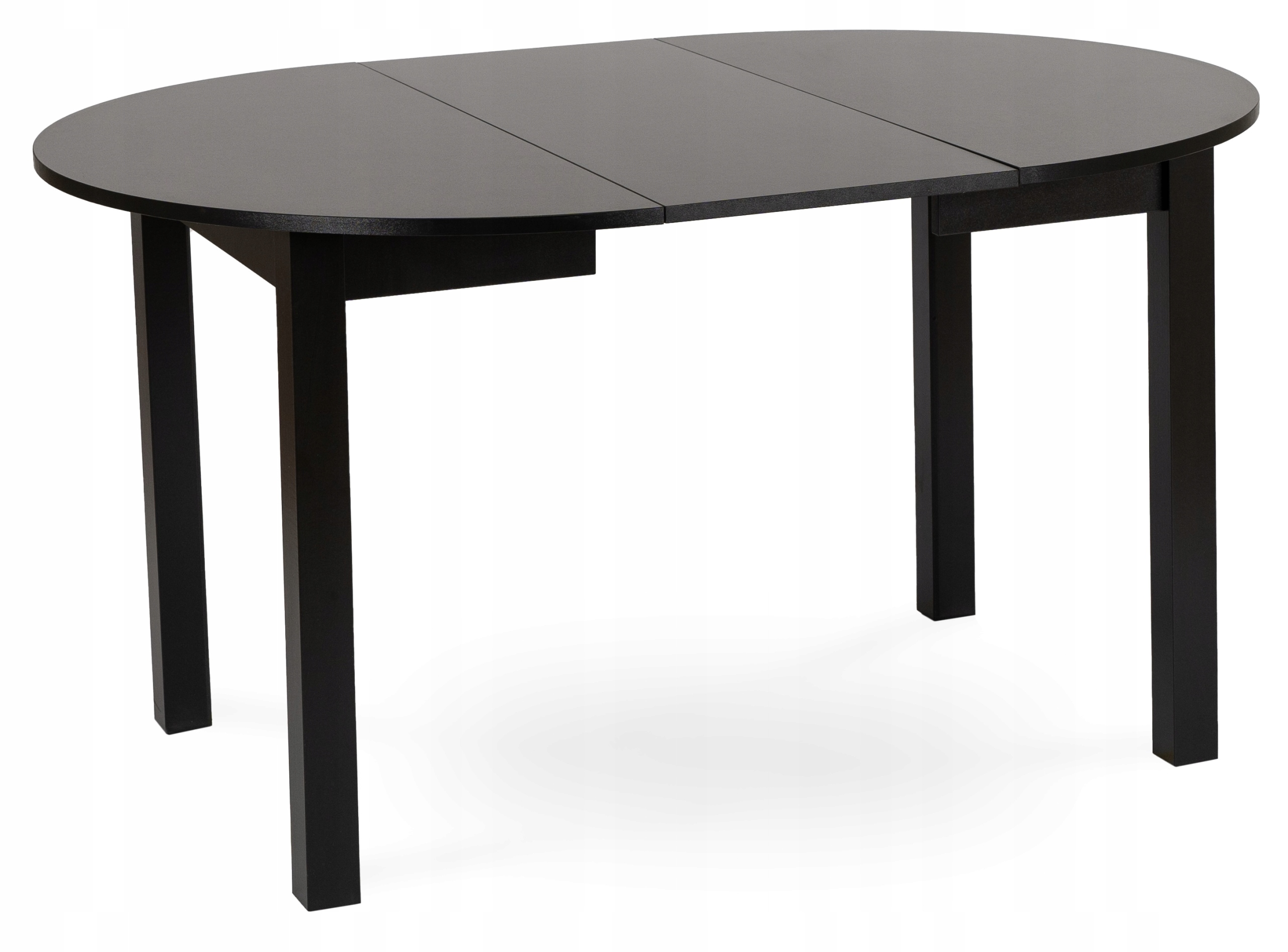 Stół Rozkładany Do Salonu Okrągły Jadalni Kuchni Kuchenny Czarny Loft HARRY Głębokość mebla 102 cm