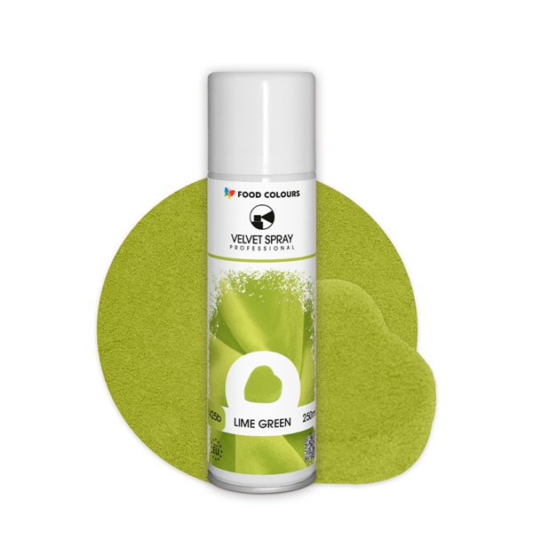 Levně Food Colours ve spreji Sametový semiš 250ml Lime Limetka XL